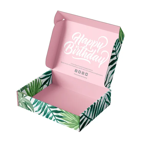 Confezione regalo ondulata di lusso su misura con lato inseribile