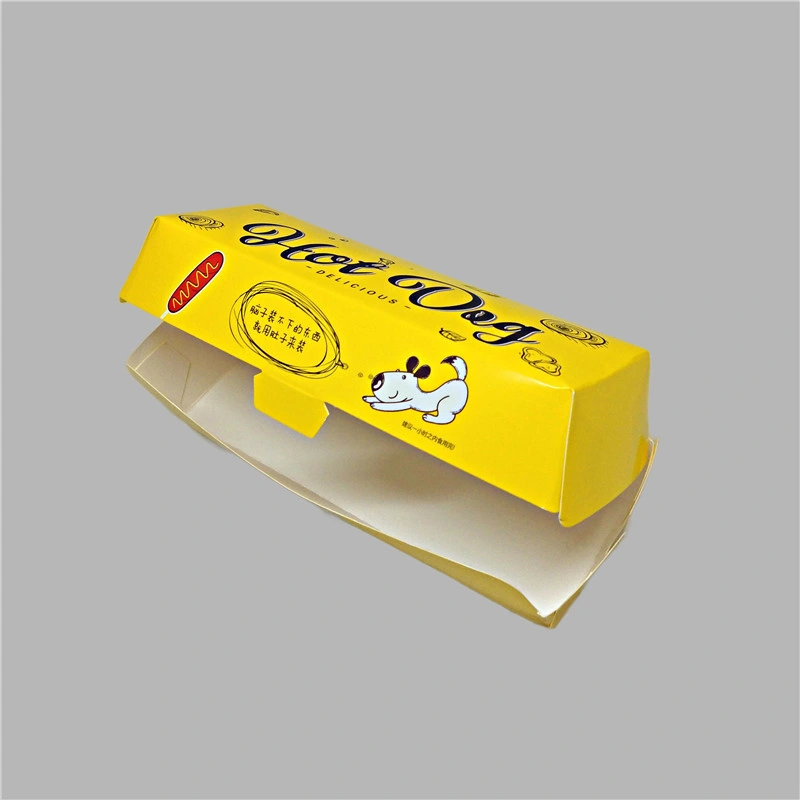 Environment-Friendly Hotdog Kraft Paper Food Trays with Logo