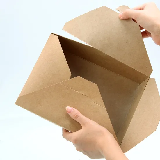 Scatola per finestra per imballaggio alimentare per pranzo in carta Kraft